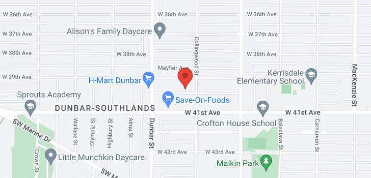 map of 3521 W 40TH AVENUE